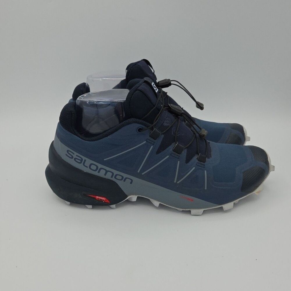 Salomon Speedcross 5 Women's 7 Sargasso Blue Navy Blazer Heather 408012 EUC - Picture 6 of 9